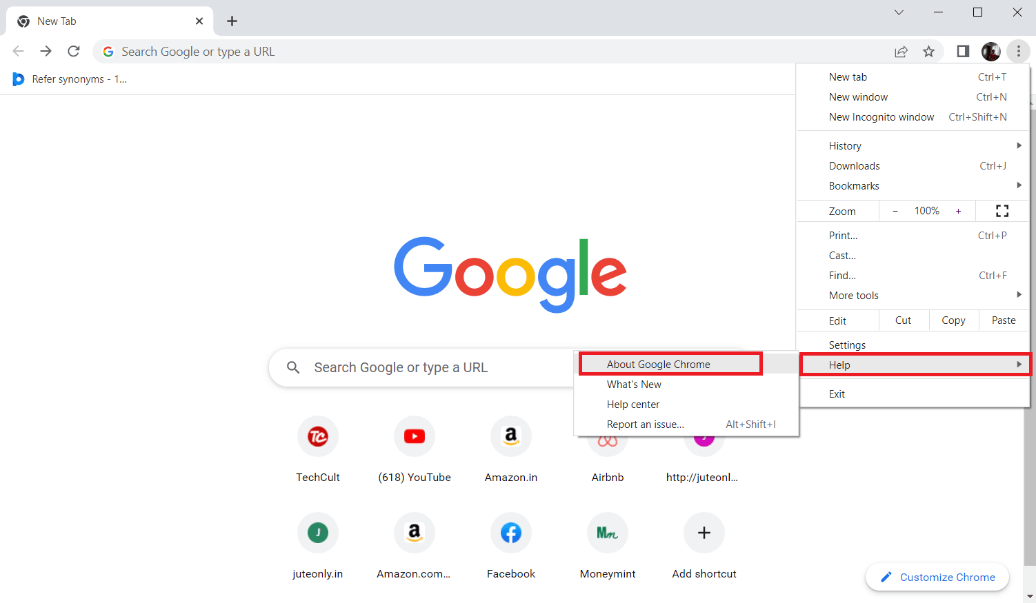 select Help and then click About Google Chrome. Fix Incognito Mode Error on Netflix