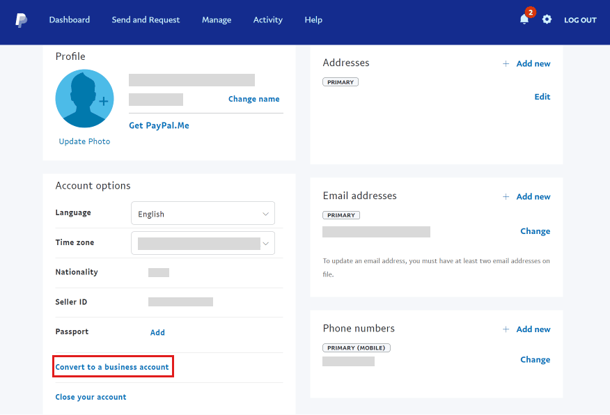 On your profile page if you can see the Convert to a business account option then it means you are using a personal account, if not then you can see the Account type to Business which means you are using a business account.