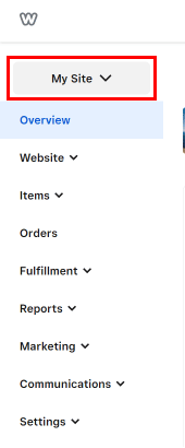 Once you are logged into your weebly account, click on the My Site option from the left panel.