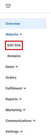 click on Website - Edit Site | How to Delete Weebly Website
