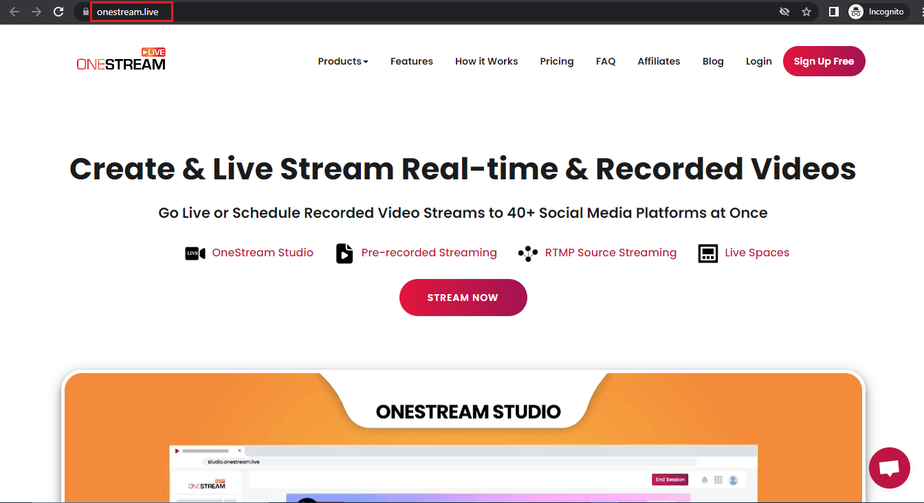OneStream home page