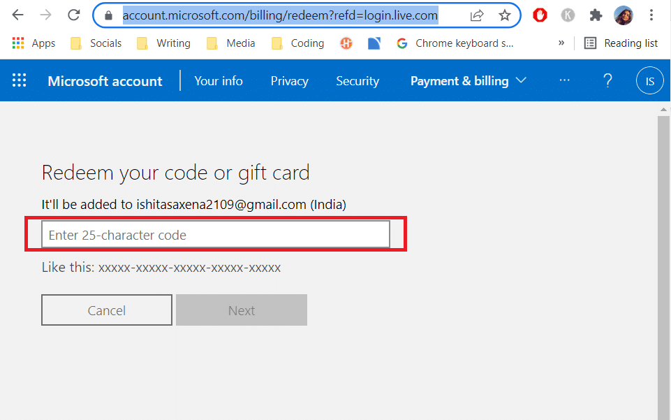 Online webpage where you enter code. How to Redeem a Gift Card on Microsoft Account