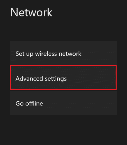 Open Advanced settings