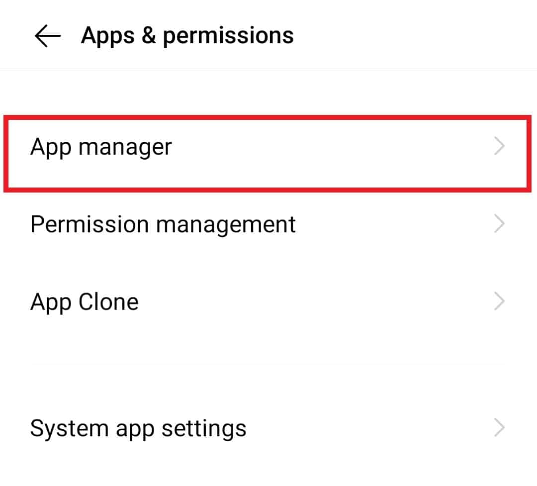 Open App manager