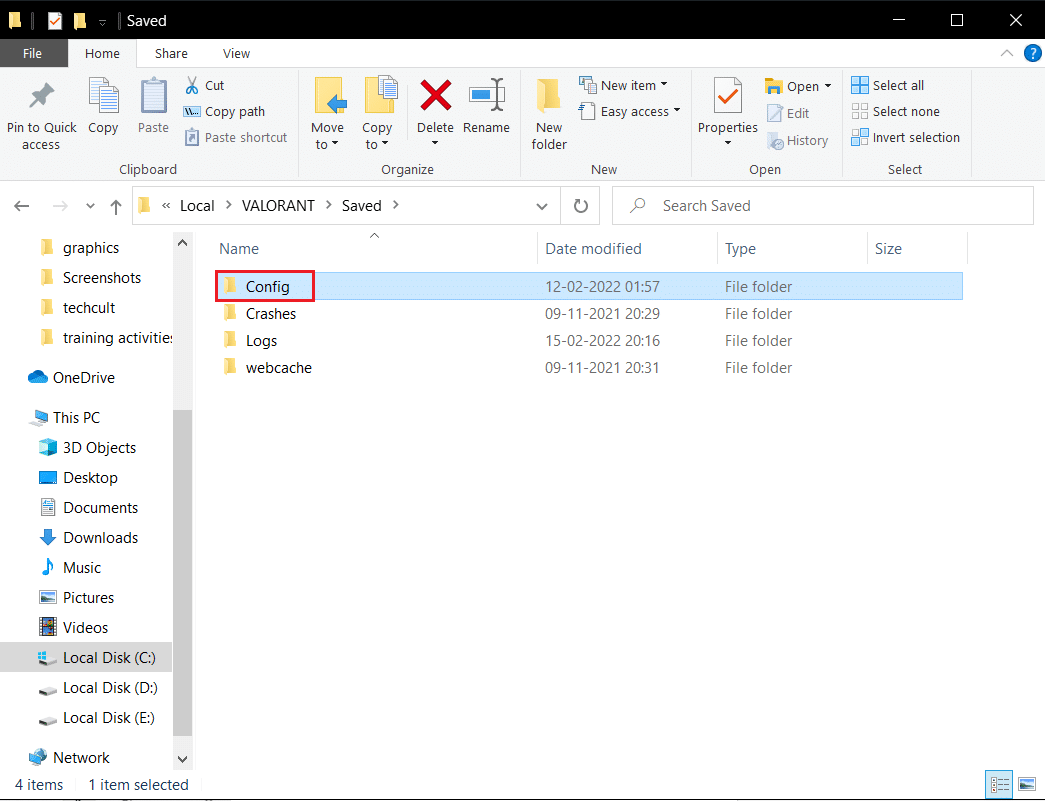 open config folder in the saved valorant local appdata folder