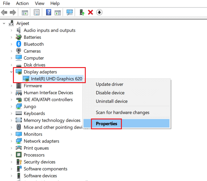 open display driver properties in device manager. How to Fix Laptop White Screen of Death on Windows