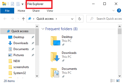 otvorite File Explorer