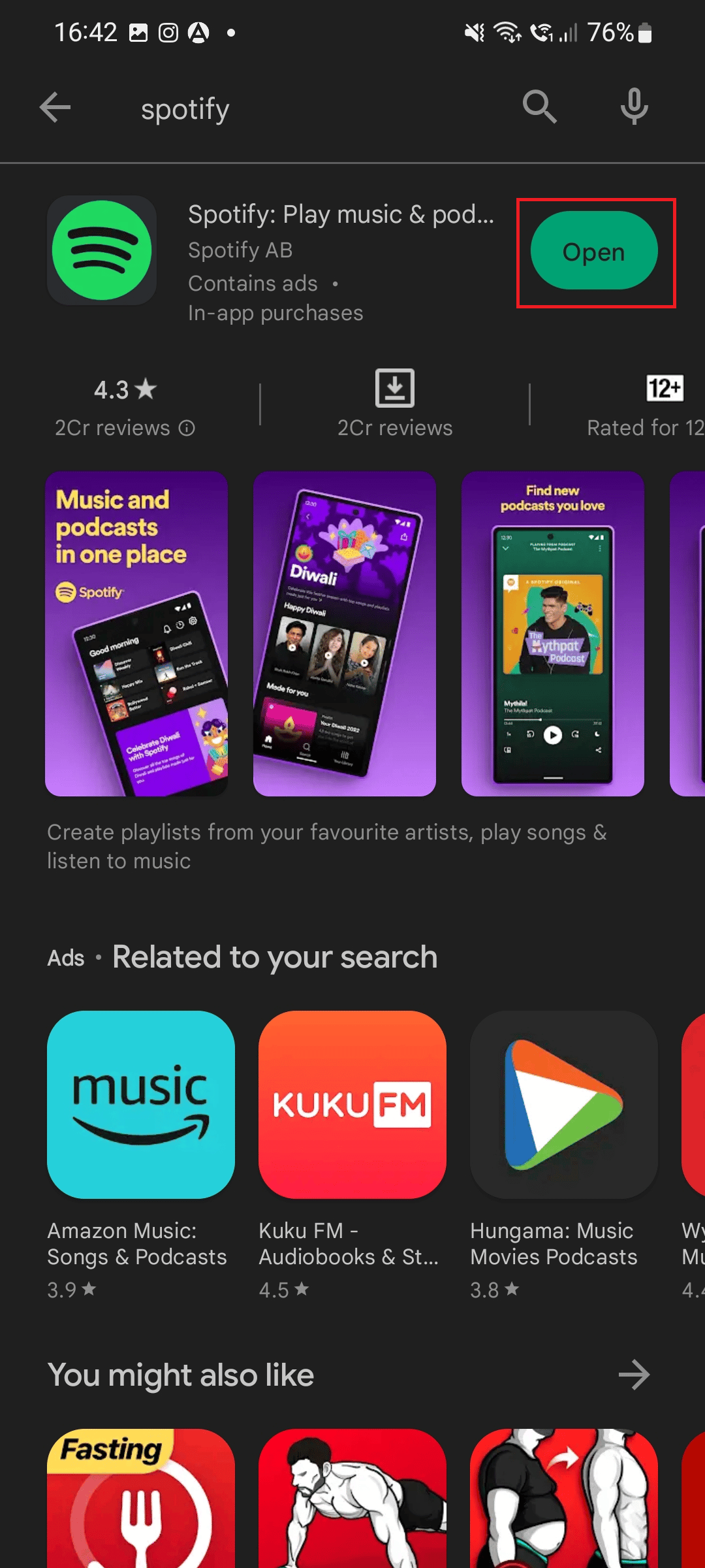 OPEN OPTION FOR SPOTIFY APP ON ANDROID. 8 Best Fixes for Spotify Something Went Wrong Error on Android