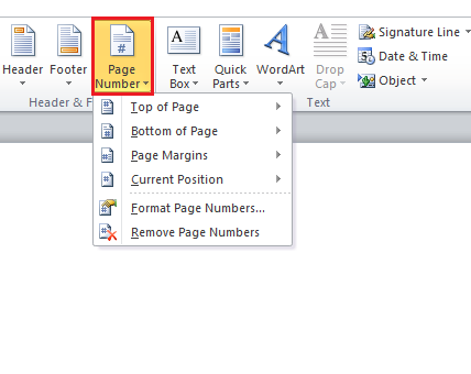 Open Page Number. How to Write Roman Numbers in Word