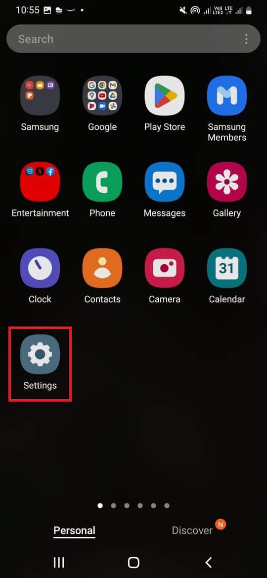 open Settings on your Samsung device