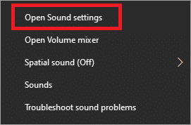 Open Sound Settings.