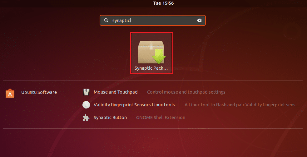 open synaptic package manager from the all applications menu ubuntu linux
