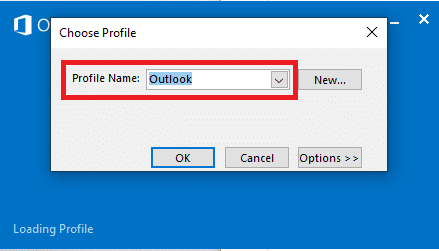 Open the dropdown list and choose Outlook option and hit Enter