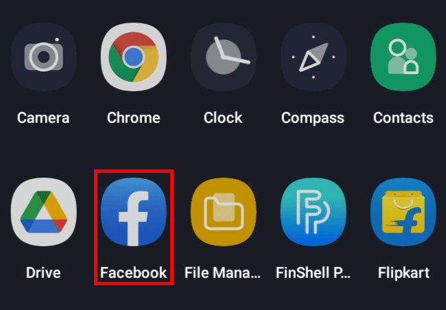 在您的设备上打开 Facebook 应用程序。