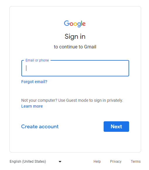 Open the Gmail website and log in to your account