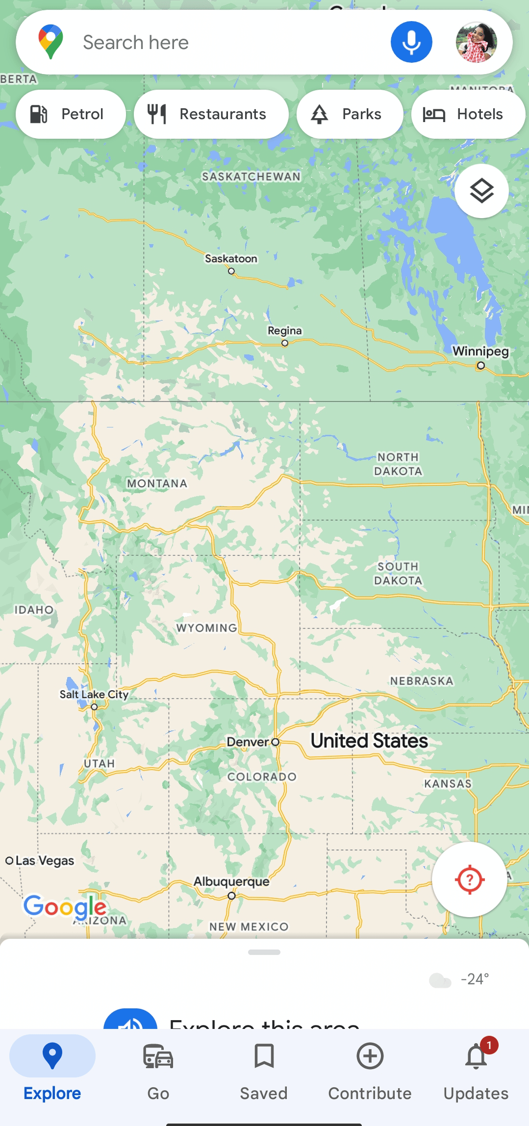Öffnen Sie die Google Maps-App auf Ihrem Handy | auf halbem Weg zwischen den Städten
