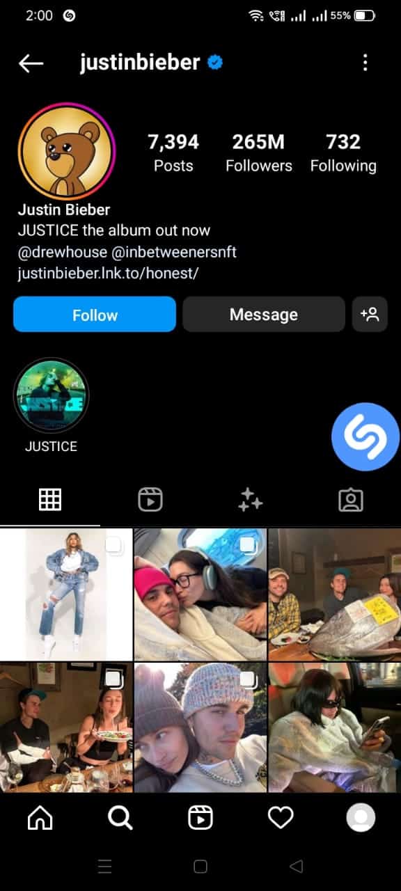 Open the Instagram app and navigate to a Story.