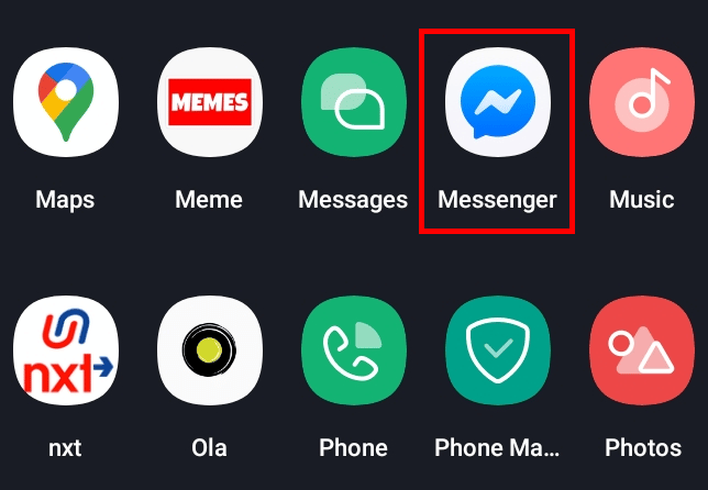 Open the Messenger app on your phone.
