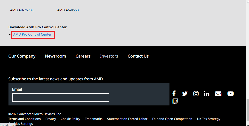 Open the official website of the AMD Pro Control Center and click on the AMD Pro Control Center link. Fix MOM Implementation Error in Windows 10