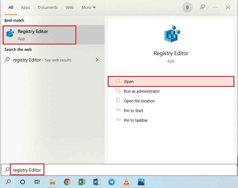 open the Registry Editor app on your PC
