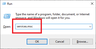 Open the Services manager, by typing services.msc into the Run dialogue and press Enter.