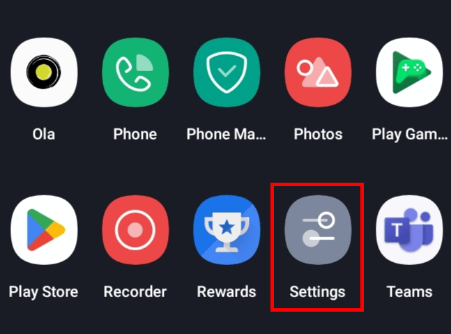Open the Settings app on your Android device.