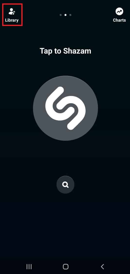 Open the Shazam app on your phone and go to Library.