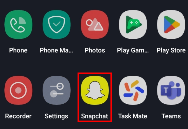 Open the Snapchat app on your device.