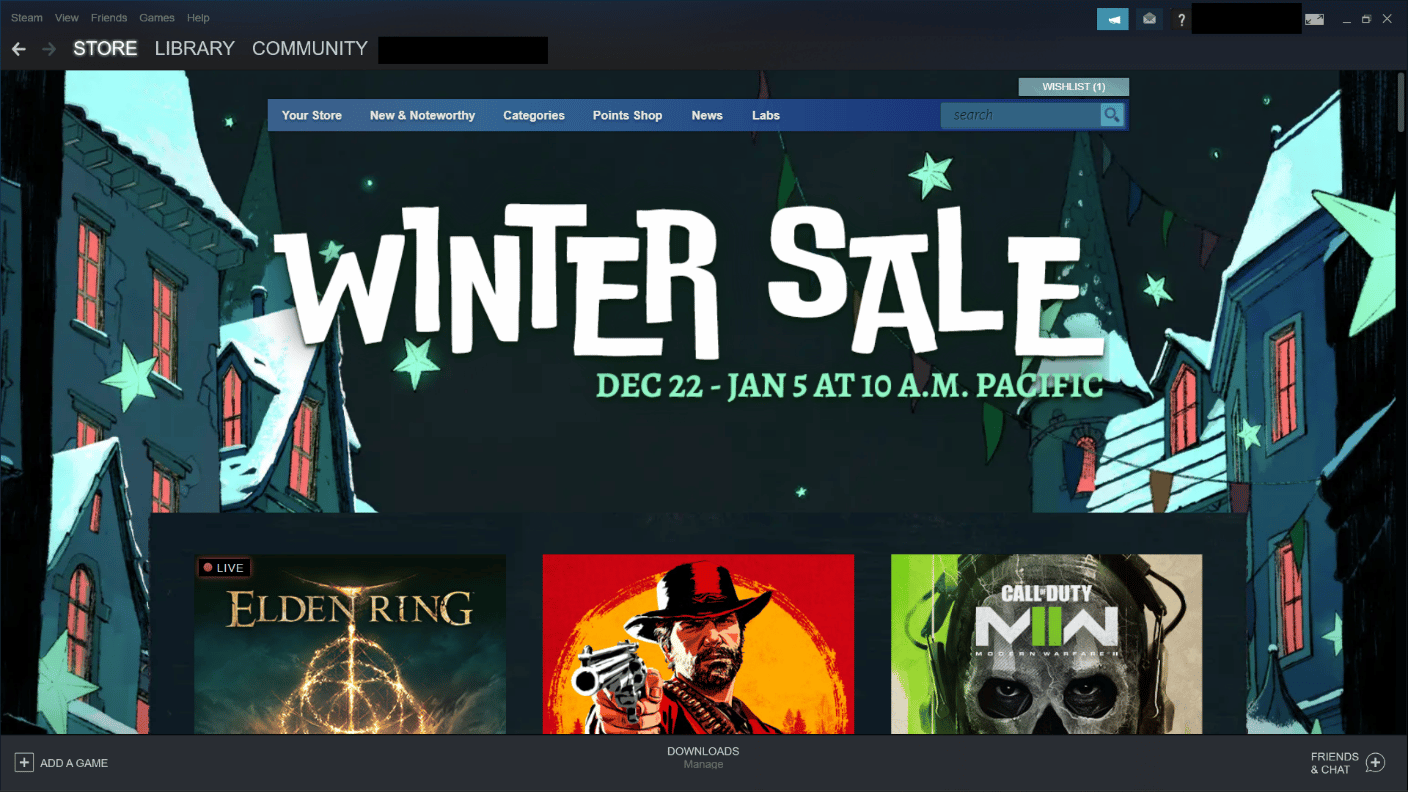 Open the Steam app 