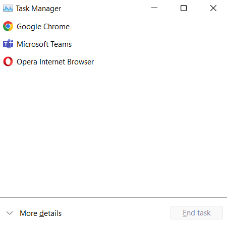 Open the Task Manager