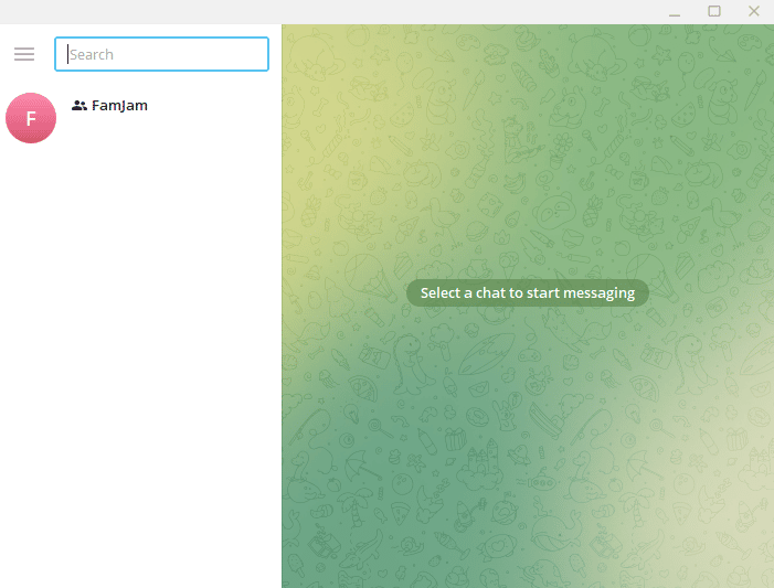 Open the Telegram app on your desktop app 