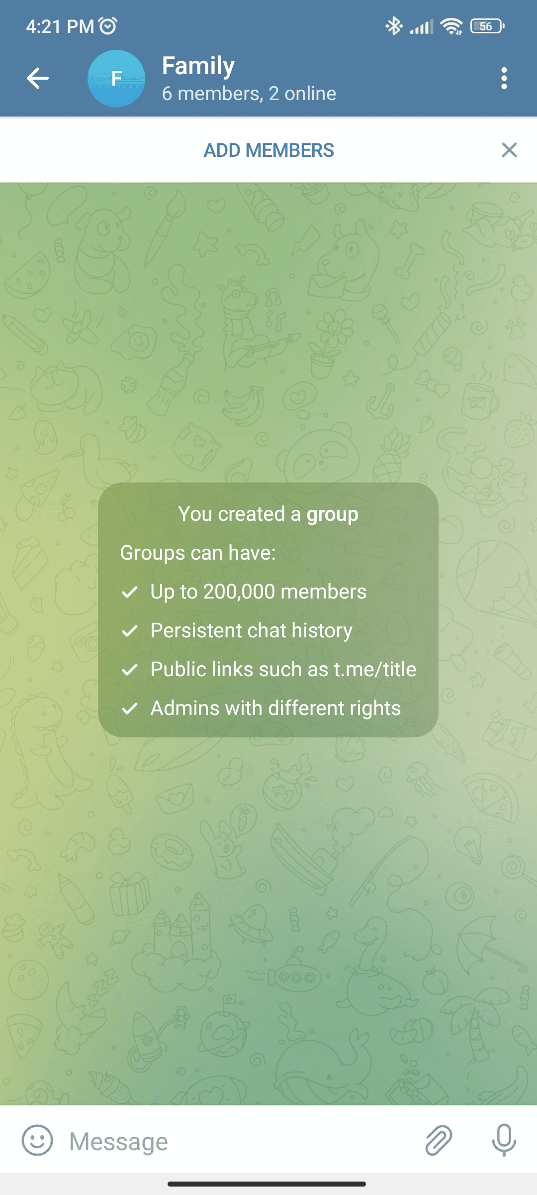 Open the Telegram group in which you want to remove a member 