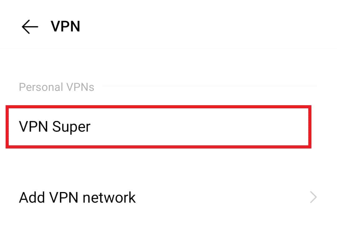 Open the VPN service. Fix Spotify Duo Not Working