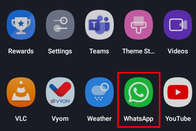 Open the WhatsApp app on your device.