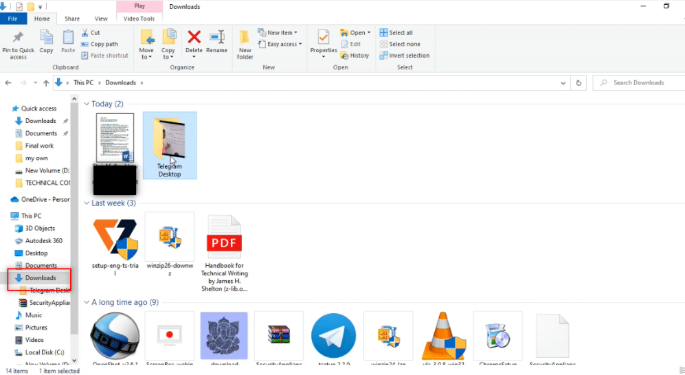 Open Windows Explorer and navigate to the Downloads folder. How to Download Telegram Videos