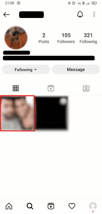 Open your latest post | look at someone's Instagram without them knowing
