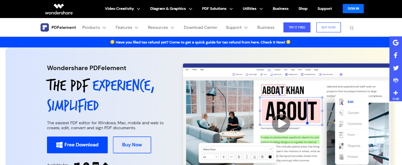 PDFelement. Best Free Alternatives to Adobe InDesign
