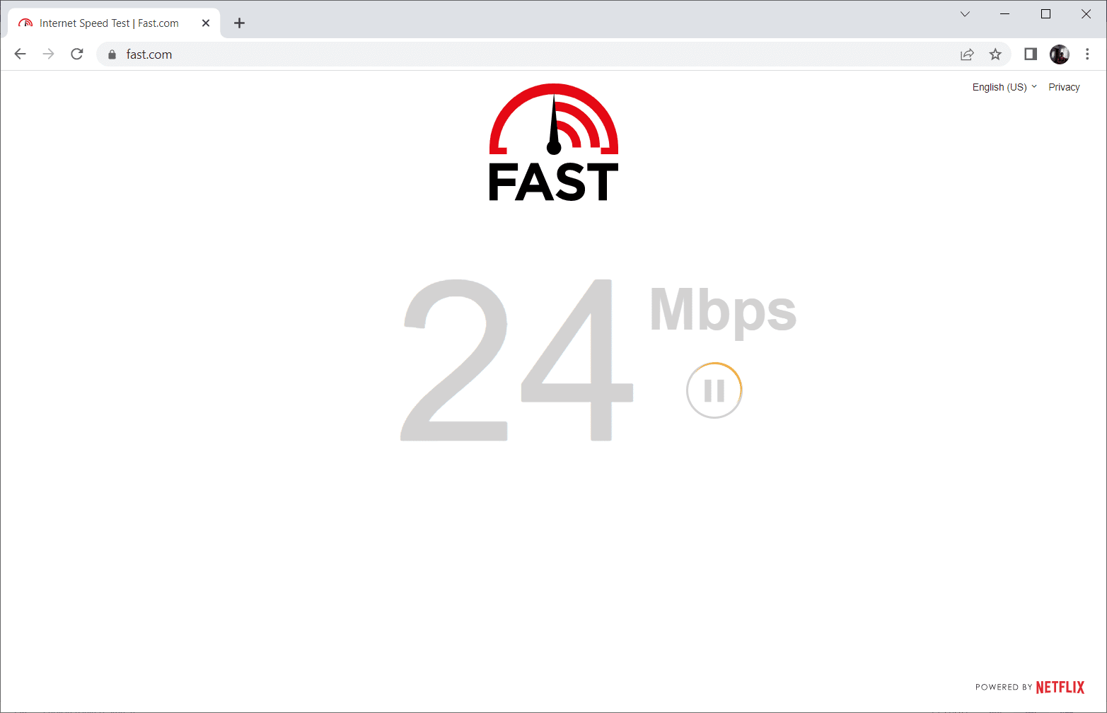 Perform a speed test