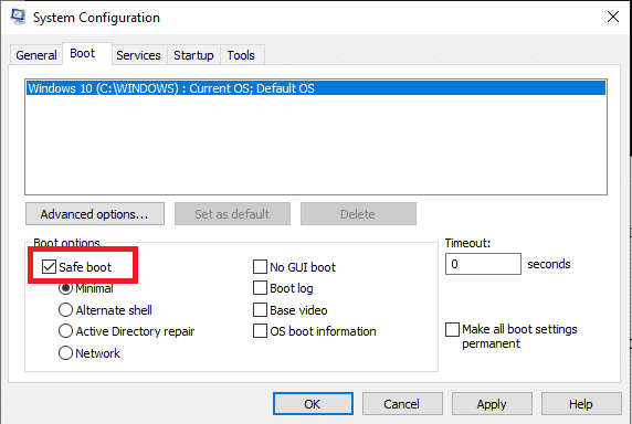 Perform Clean Boot. Fix OneDrive 0x8004de40 Error in Windows 10
