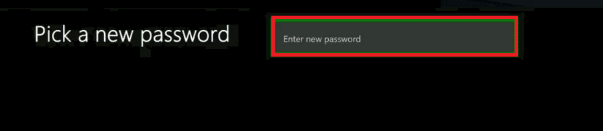 Pick a new password