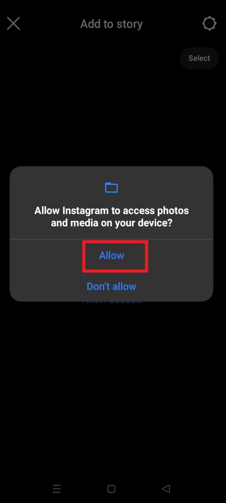  Please select Allow and/or While using the app when specified. | How to See and Delete IG Story Drafts