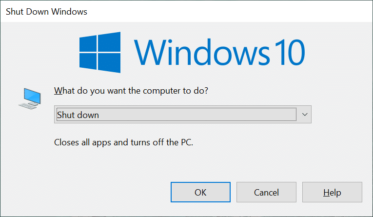 shut down Windows
