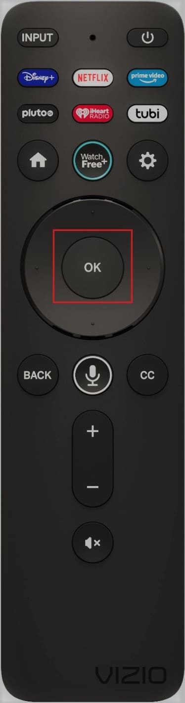press OK button in vizio remote. Fix Vizio Remote Not Working