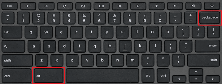 press the Alt + Backspace key combination to delete the selected photo