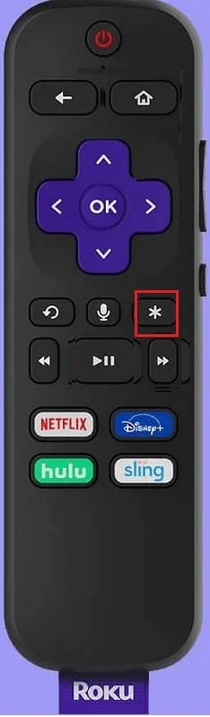 Press the star button. Fix Apps Not Working on Roku TV