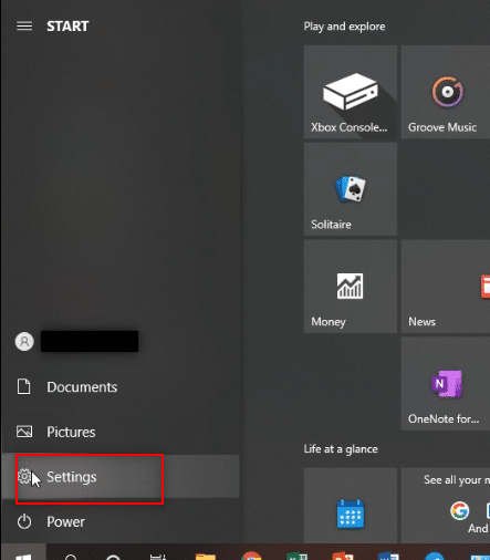 Press the Windows key and open the Settings app