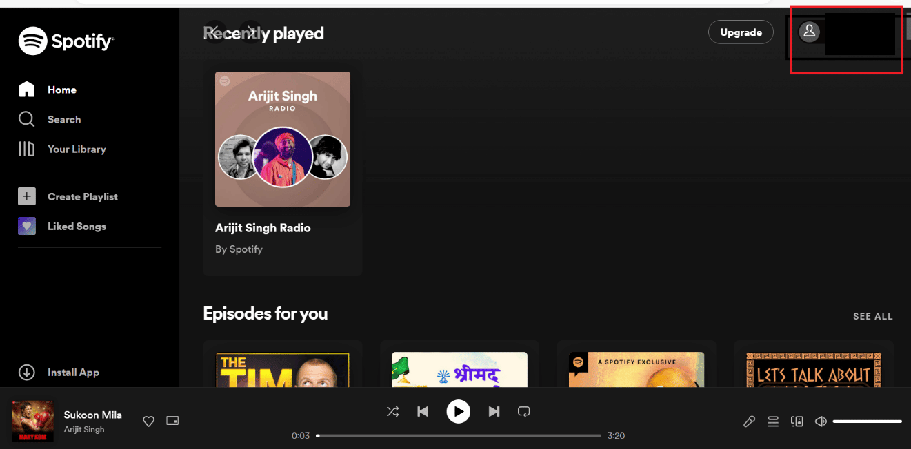 profile icon. How to Remove Device from Spotify Connect