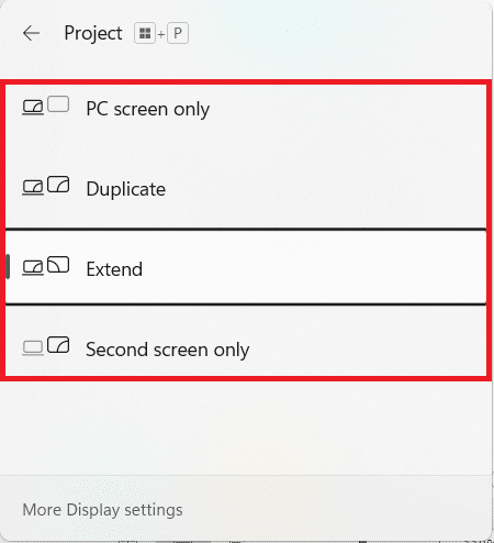 Project panel. How to Use TV as Monitor for Windows 11 PC