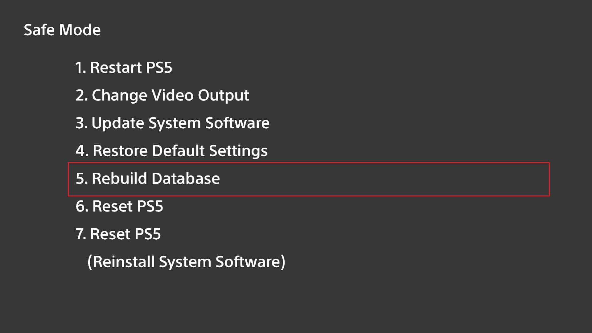 PS5 пересоберите базу данных в безопасном режиме. Как исправить мигающий синий свет на PS5