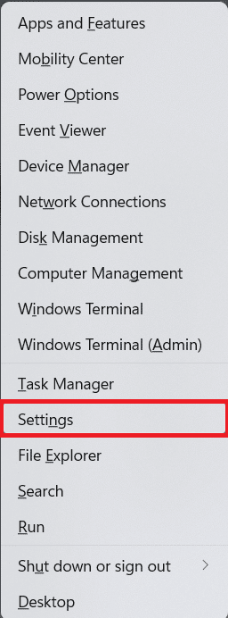 select Settings in Quick link menu. How to repair Windows 11